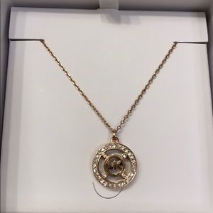 NWT Michael Kors Rose Gold Initial Necklace
